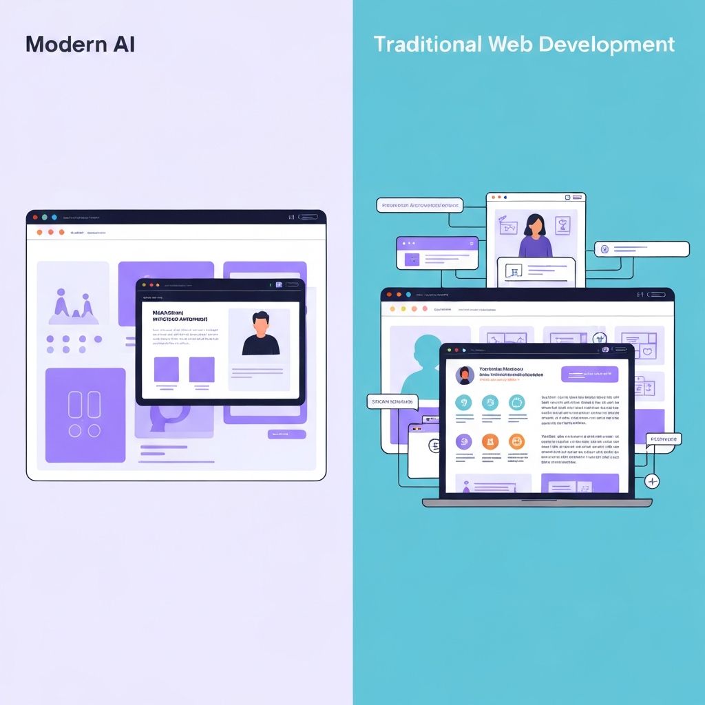 AI web development vs tradiční agentury